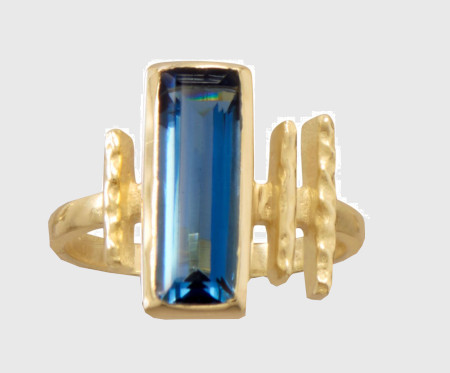 Squaboo Emerald Blue Ring